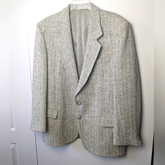 Harris Tweed Other - HARRIS TWEED Vintage Handmade Blazer Men Size 44S 100% Virgin Scottish Wool